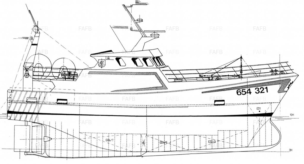 STEEL STERN TRAWLER SHELTER DECK